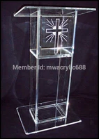 free shipping popularity beautiful cheap clear acrylic lectern church pedestal pulpit plexiglass