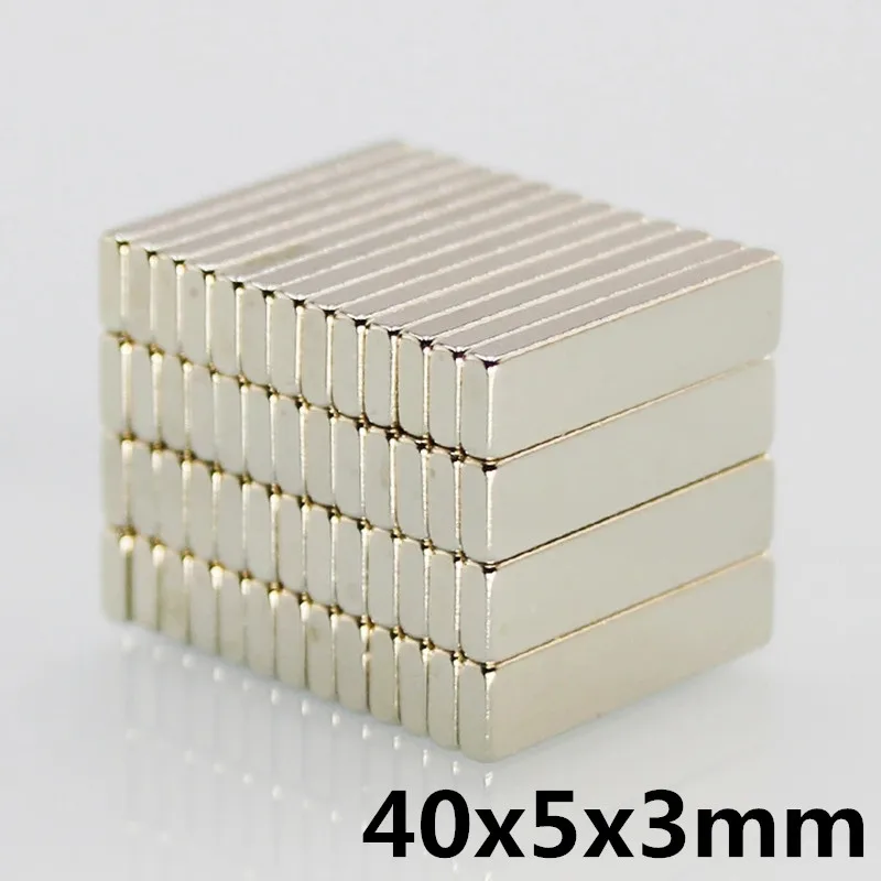 5 шт. 40x5x3 мм N35 Супер сильный маленький 40*5*3 неодимовые магниты редкоземельный