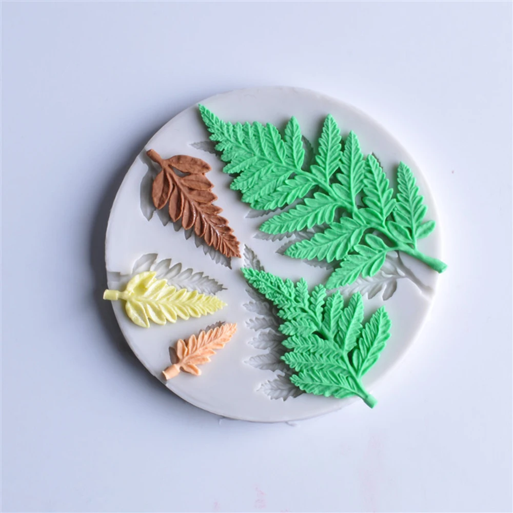 Силиконовая форма для торта Mimosa leaves кухонная выпечки шоколадного фондана