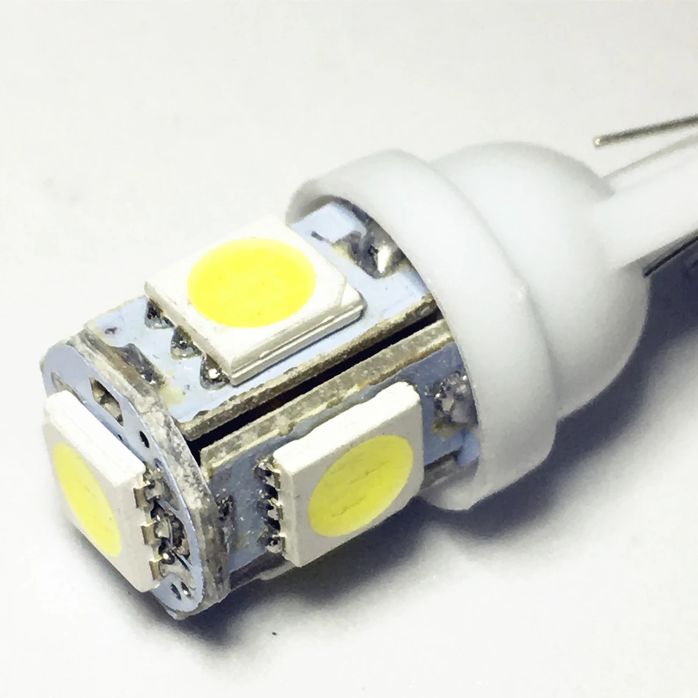 Светодиодные Автомобильные лампы T10 светодиодные W5W 5SMD светодиодный 5050 194