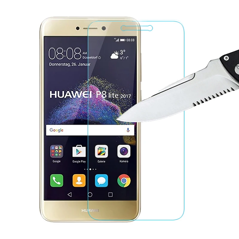 2.5D высококачественное закаленное стекло для Huawei p8 Lite 2017 протектор экрана