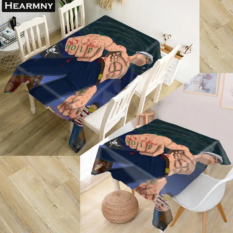 Popeye Матросская скатерть, водонепроницаемая ткань Оксфорд, квадратная/Прямоугольная Скатерть для свадьбы, скатерть, покрытие для телевизора - Цвет: 16