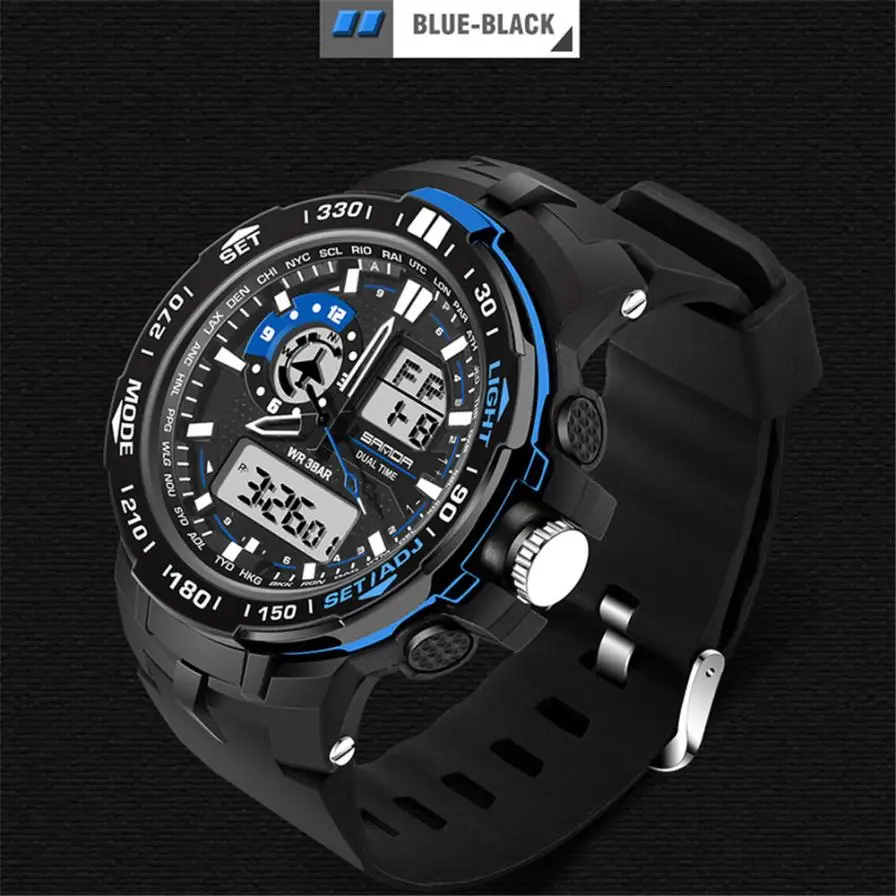 Sport Watch Luxury Double Display Cold Light Electronic Waterproof Mens 10.12 | Украшения и аксессуары
