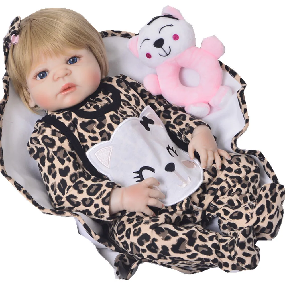 

Кукла реборн силиконовая Реалистичная, виниловая кукла принцесса, Реалистичная кукла-младенец, подарок на день рождения, 55 см