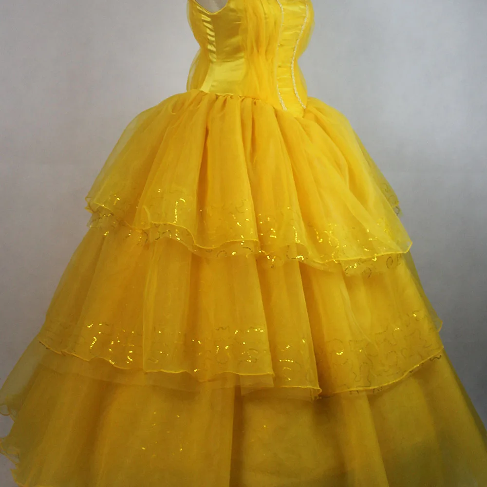 2017 Новый Фильм Красавица и Чудовище Принцесса Белль Эмма Уотсон костюм для