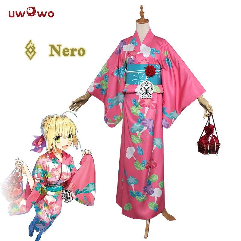 UWOWO Saber Косплей Nero кимоно аниме Fate Grand Order FGO Extra костюм для женщин |