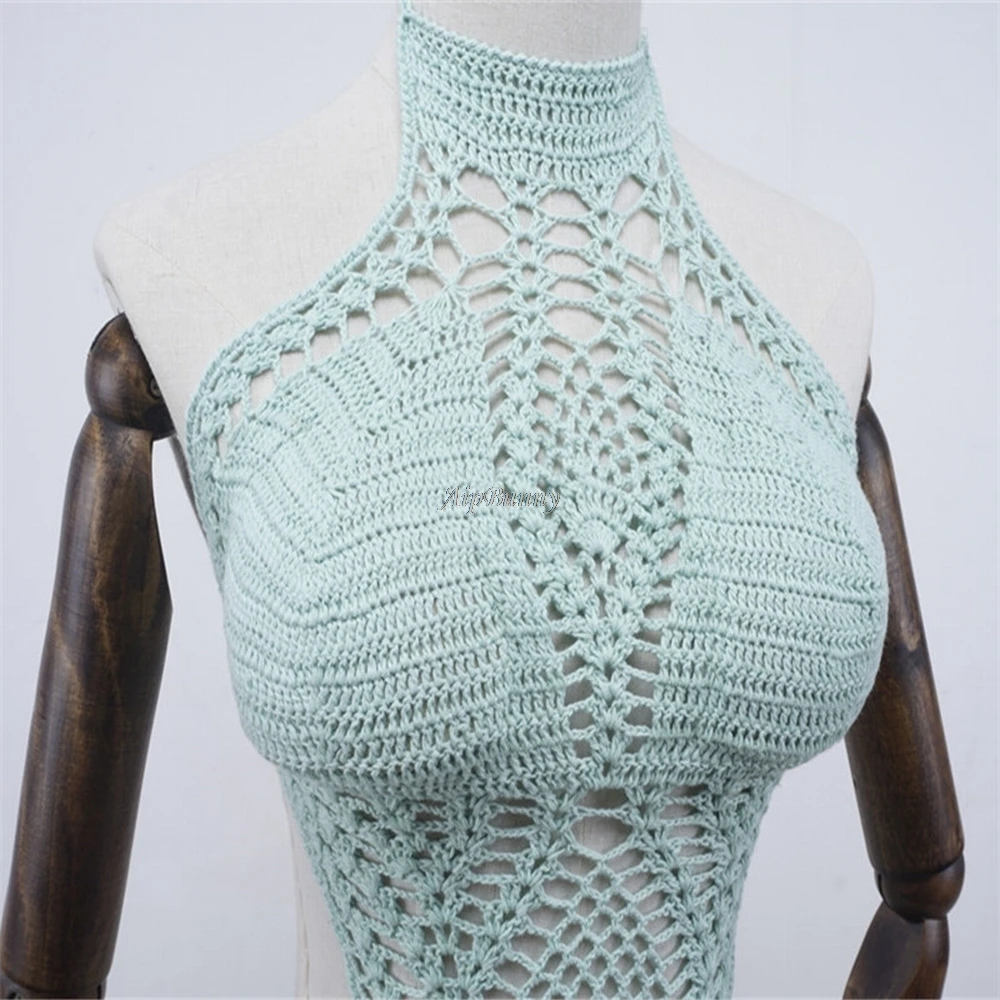 2018 Холтер женский купальник новый maillot de bain femme вязаный бикини костюм крючком