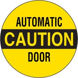 100 pcs diameter 102mm CAUTION AUTOMATIC DOOR warning lable stickers, Item No. CA22