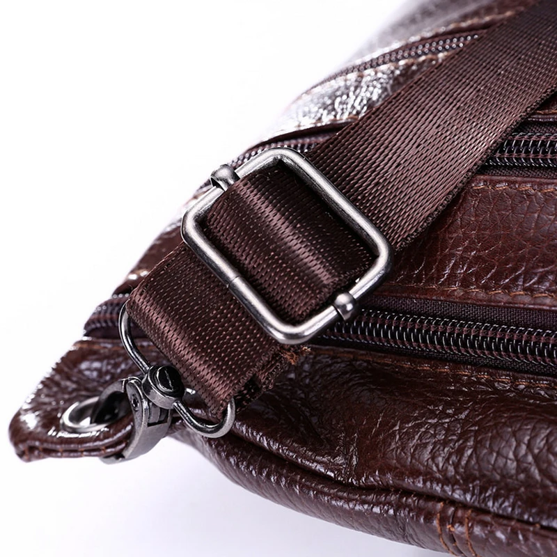 Однотонная мужская сумка мессенджер из натуральной бычьей кожи новая модная