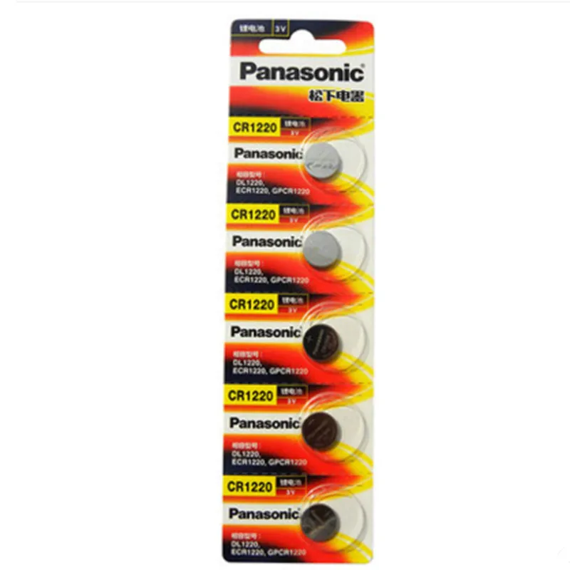 5 X для PANASONIC CR1220 BR1220 DL1220 ECR1220 LM1220 3v литиевая батарея кнопка батареи карты Кнопка