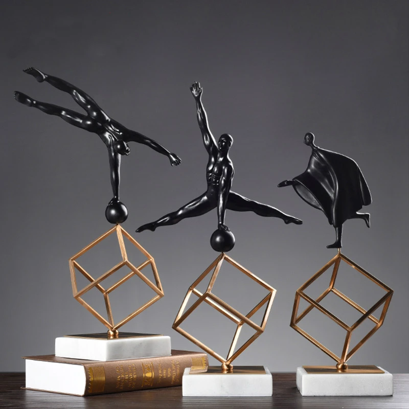 Скандинавская настольная скульптура модель гимнастики спортивные фигурки