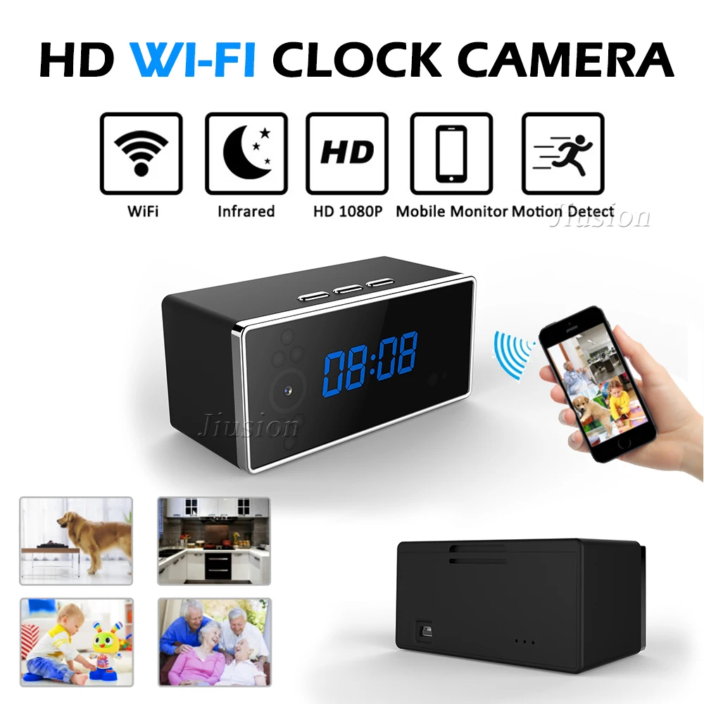 Беспроводная мини Wi Fi камера с будильником HD 1080 P дистанционная безопасность