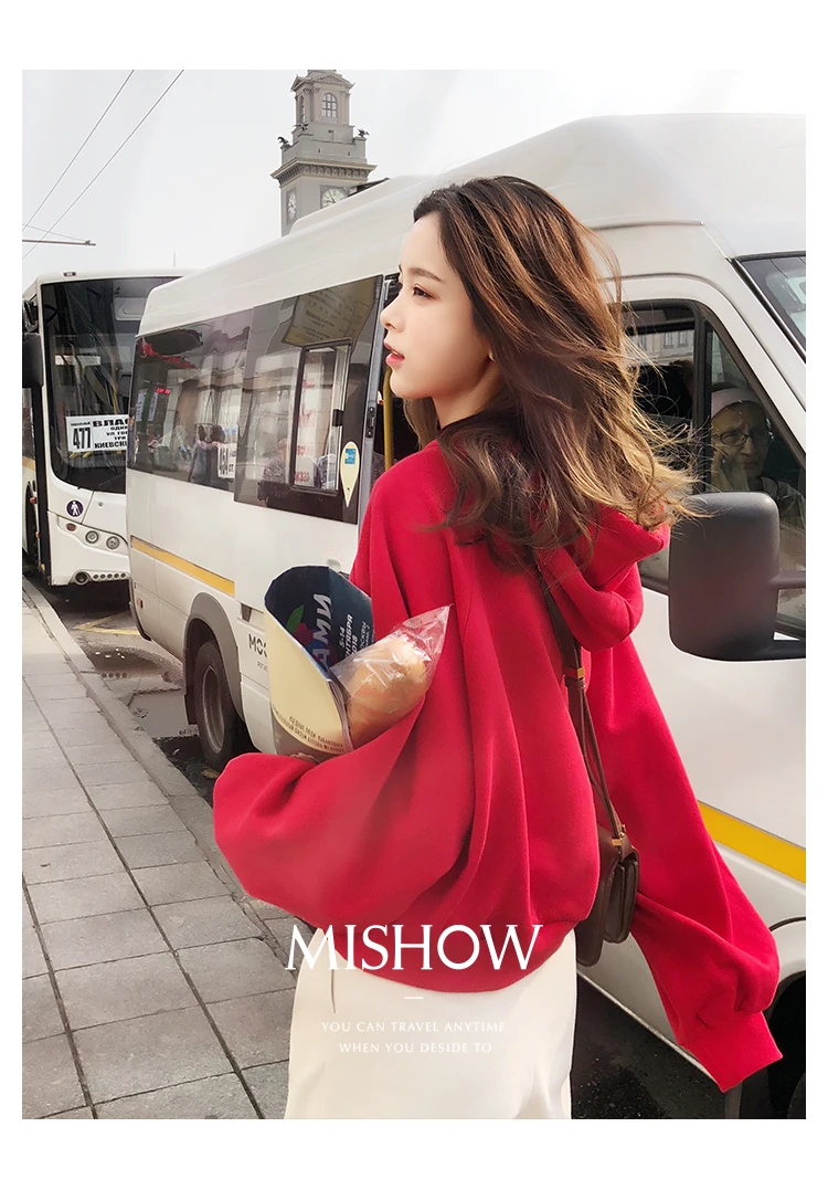 Mishow Женские толстовки худи с буквой MX18C6263