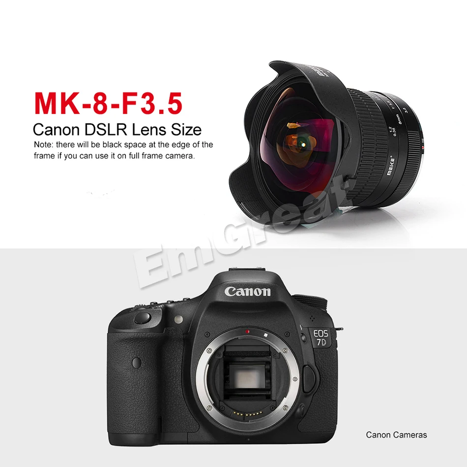 Meike MK-8.0mm F/3,5 объектив фиксированный без зума 8,0 мм ультра широкий Ультра HD F/3,5 Рыбий глаз объектив для Canon/для Nikon DSLR камер 70D 80D
