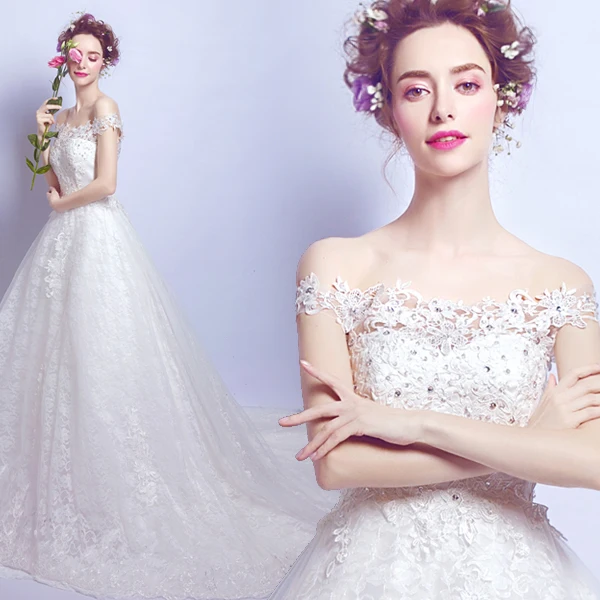 Новинка 2017 есть в наличии большие размеры женское свадебное платье для