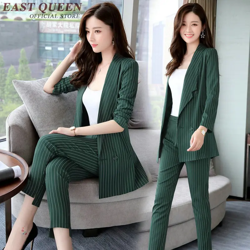 Womens business suits Spring 2018 Suit Fashion Pant Suits Women Casual Office Work Wear Sets Uniform Styles Elegant DD047 C | Женская