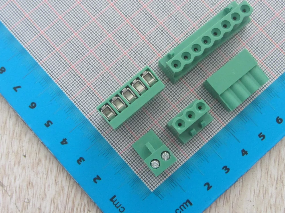 

20pc Terminal plug type 300V 10A 5.08mm pitch connector pcb screw terminal block 2P 3P 4P 5P 8P socket