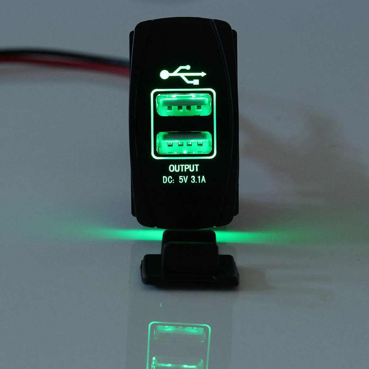 12-24V Dual USB Автомобильное зарядное устройство кулисный переключатель 5V 3.1A универсальное автомобильное зарядное устройство для мобильного телефона для автомобиля мотоцикла лодки