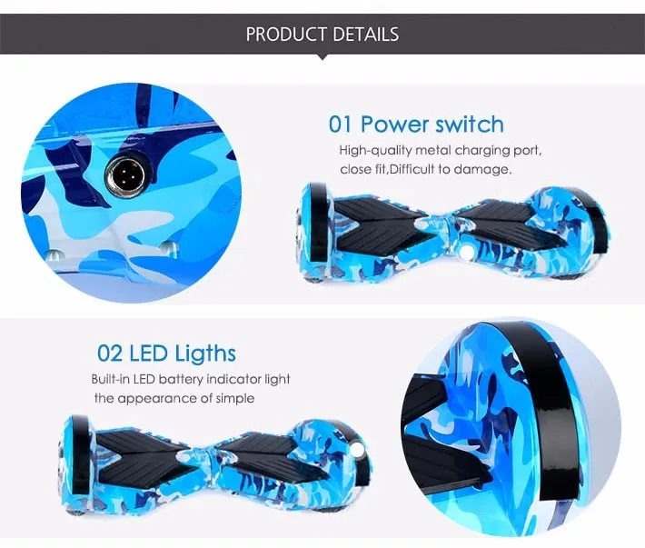 8 дюймов электрический скутер Bluetooth Hover доска два колеса балансируя Скутер