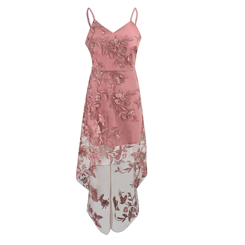 Вышивка сексуальное вечернее платье Новая мода кружева сетки женские платья
