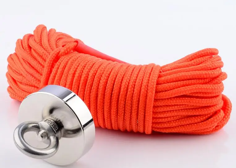 magnet rope buckle 200 кг дизайн магнит сильный N52 Неодимовый Постоянный магнит рыболовные магниты с 10 м веревочкой вариант магнитный материал основа - Цвет: magnet rope buckle