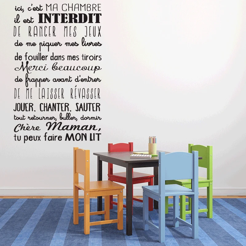 Wall Stickers House Rules Vinyl Decal French Mural Art Wallpaper Living Room Home Decor Poster Decoration | Дом и сад