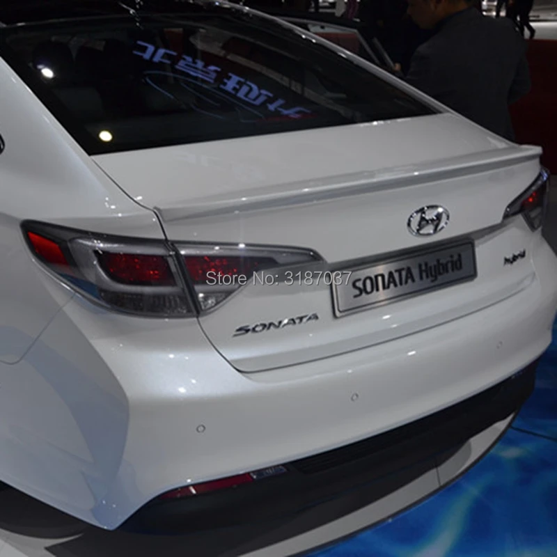 Для Hyundai Sonata 9 спойлер 2014 2016 Автомобильный задний Крыло ABS пластик на крыло крышу