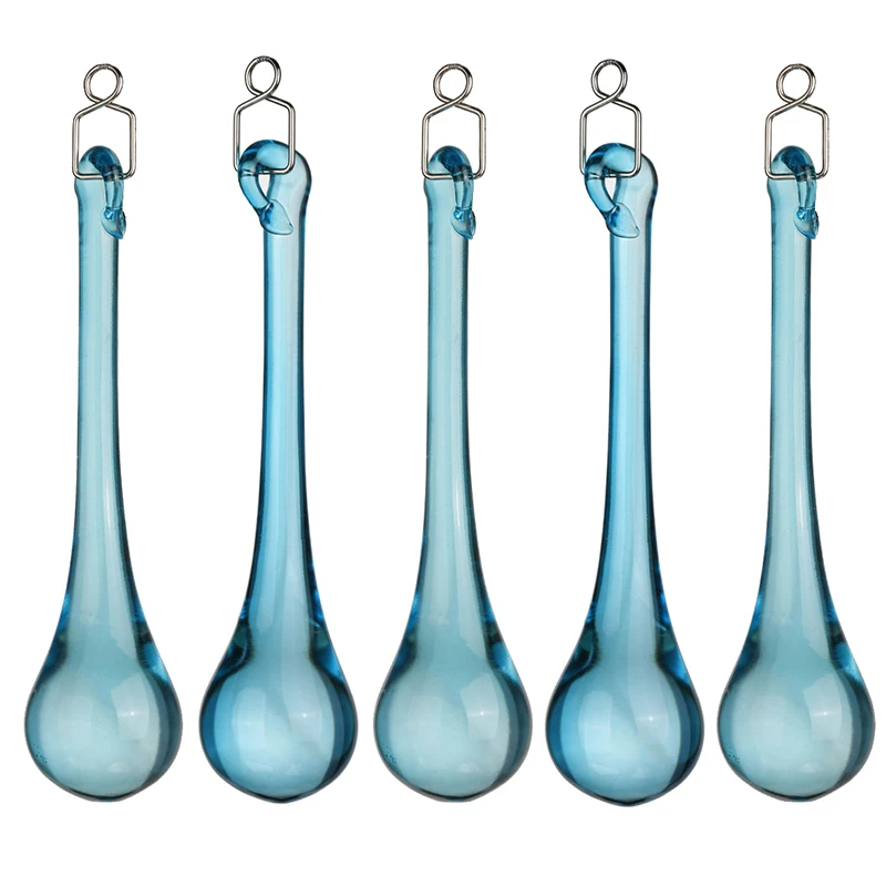 

Кристаллы для люстры H & D Sky Blue, капли воды, призмы для украшения окон, детали для самостоятельной сборки, 80 мм, упаковка из 10 шт., подвесные дет...