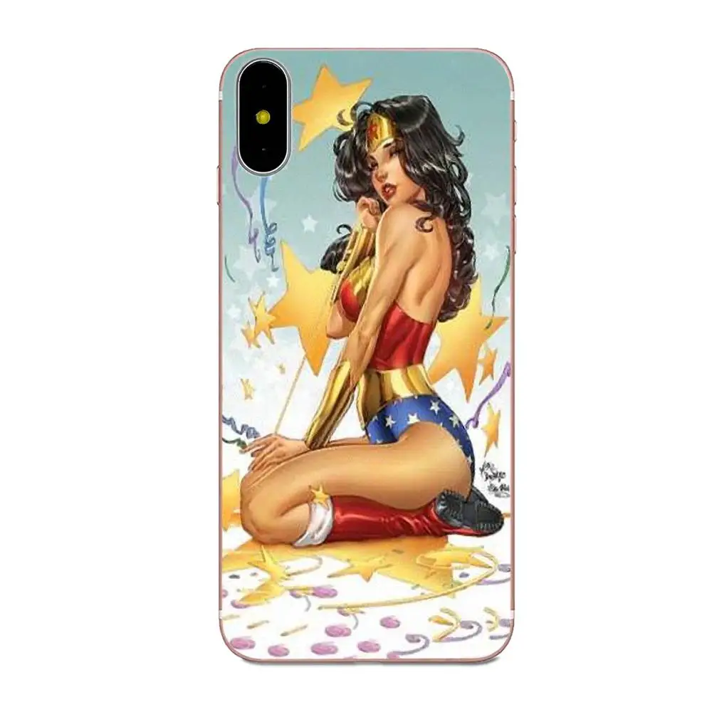 as picture Dc Wonder Woman для Apple iPhone 4 4s 5 5C 5S SE 6 6 S 7 8 Plus X XS Max XR модный дизайн кожи тонкий ПК сотовый Чехол - Цвет: as picture