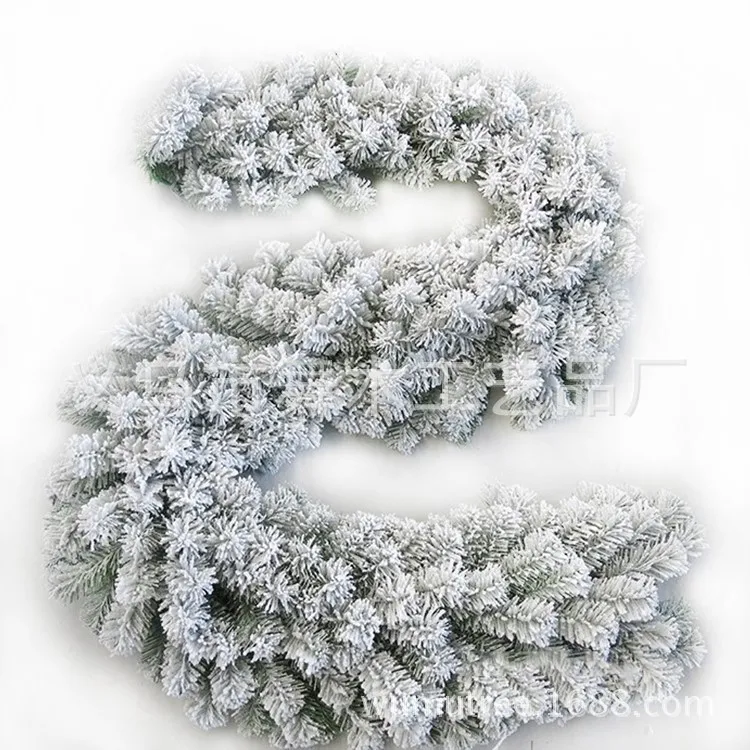 Рождественская гирлянда с снегом 2 7 м Рождественский снег из ротанга