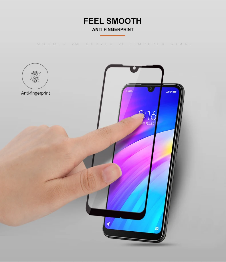 Для Xiaomi Redmi 7 Защита экрана Mocolo полное покрытие Полный клей 9H Закаленное стекло пленка для Redmi 7 протектор экрана