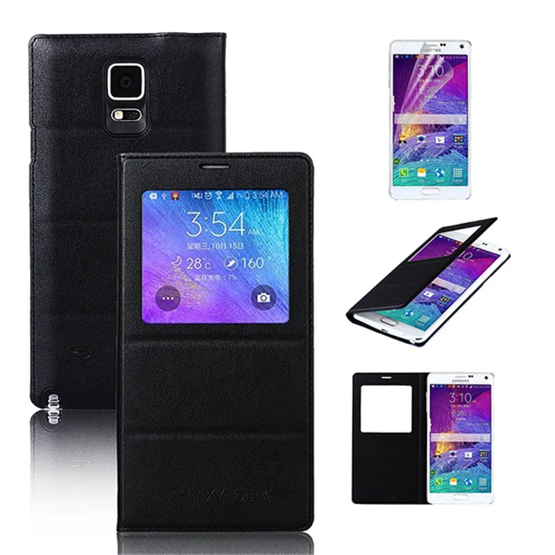 Классический кожаный роскошный чехол с окошком для фронтального экрана ПК +