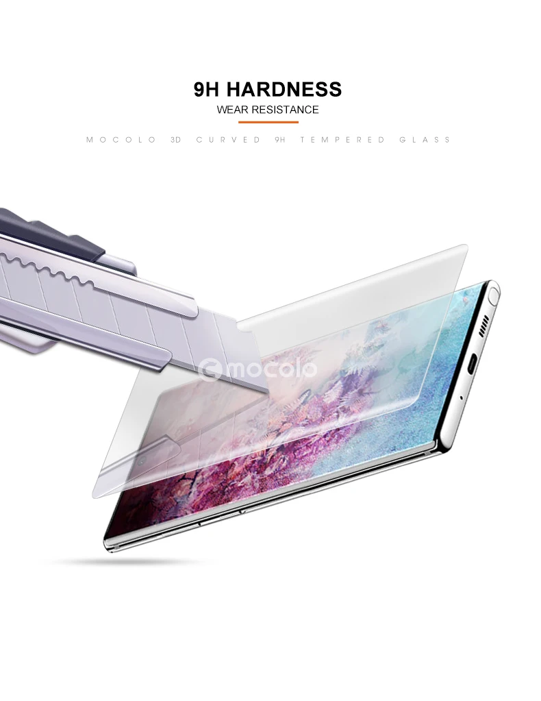 Чувствительная УФ-лампа Mocolo, жидкое стекло с полным клеем для samsung Galaxy Note 10 PLUS, защитная пленка из закаленного стекла для Note 10