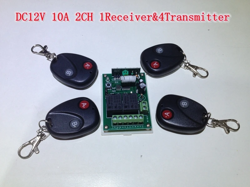 DC12V 10A 2 CH RF Remote Control Relay Switch Board Wireless Outdoor Lighting Power Receiver&amp 4Transmitter | Обустройство дома