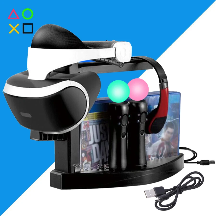 PS VR подставка для хранения Dual Move контроллер зарядное устройство PS4 Геймпад зарядная док-станция гарнитура игры держатель для PSVR CUH-ZVR2 2th