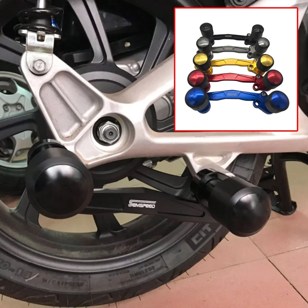 Модифицированный мотоцикл xmax pcx forza заднего колеса слайдер Краш протектор глушителя для Yamaha xmax300 400 250 forza300 250 pcx150 125