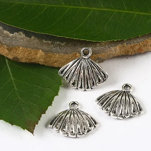 

50pcs Tibetan silver shell charms H2384