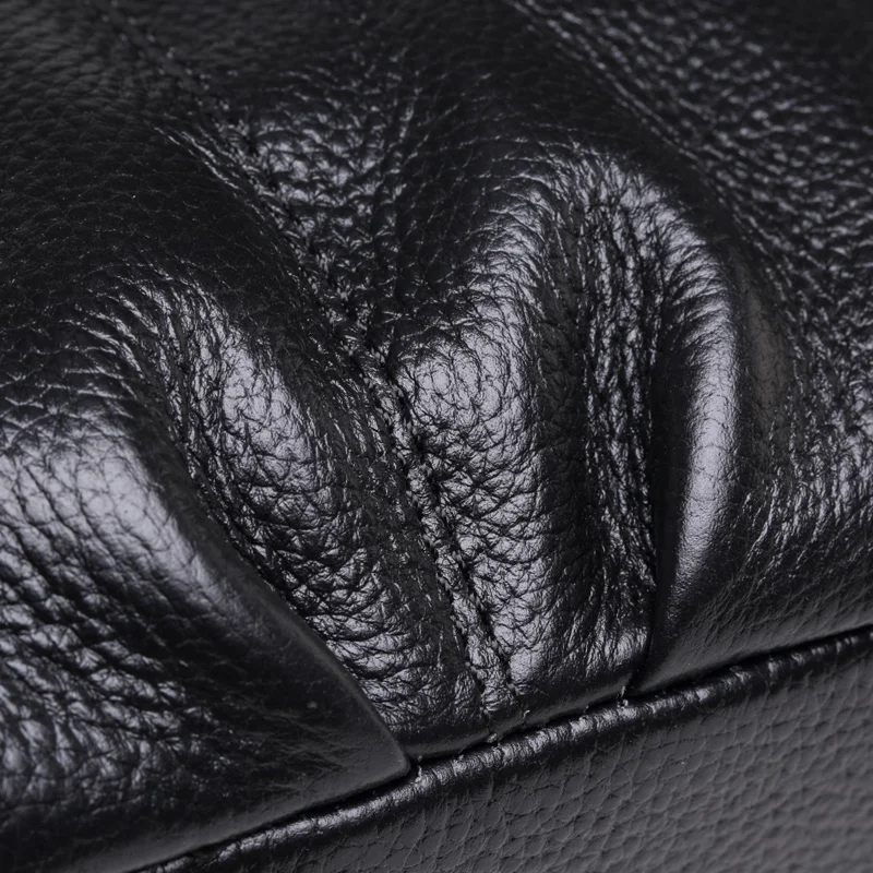 Сумка через плечо с двумя молниями Женская большая из натуральной воловьей кожи