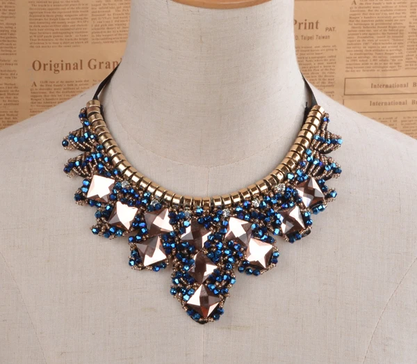 1pcs beauty pearl Collar Necklace Fashion retro skirt ornaments summer r neck chain sweater women diy acessories | Дом и сад