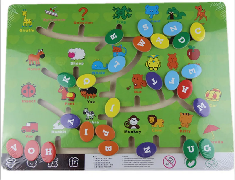 Новая деревянная детская игрушка Монтессори номер лабиринт дорожка скольжения