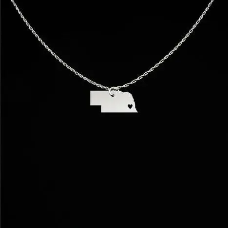 

Nebraska Necklace Engrave Some Letters High Quality Copper Nebraska Jewelry Travel Gift For Friend Dropship Accepted YP4081