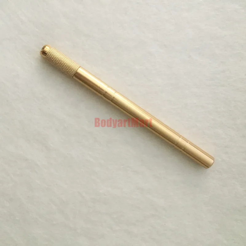 Золотая Ручка Tebori микроблейдинг машинка для татуажа Перманентный макияж татуаж
