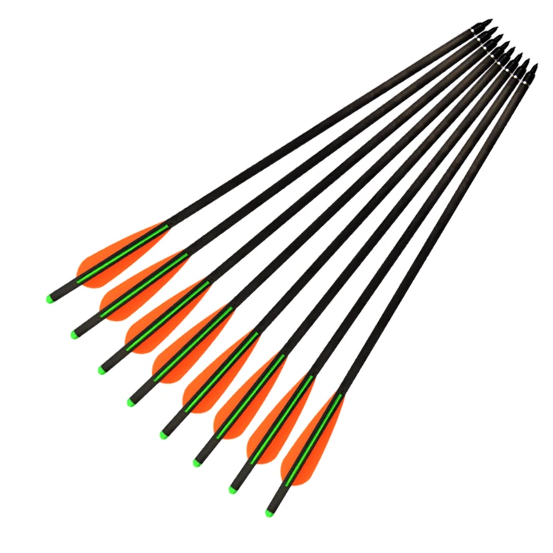 

12Pcs Hybrid Carbon Crossbow Bolts Crossbow Hunting Arrows Screw Points Durable Archery Outdoor Shooting Free Shipping