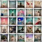 Новая Элегантная дама милая девушка Шекспир картины в стиле фентези луна ночь лебедь Мечта деревья наволочка диванная Подушка Чехол