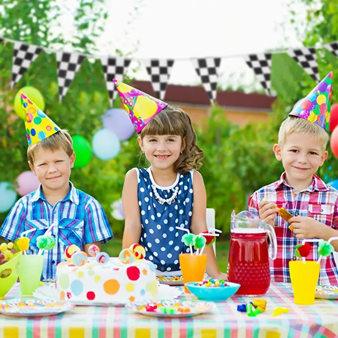 Черно-белый клетчатый баннер веревка флаги вешалки подвесной кулон в форме флага