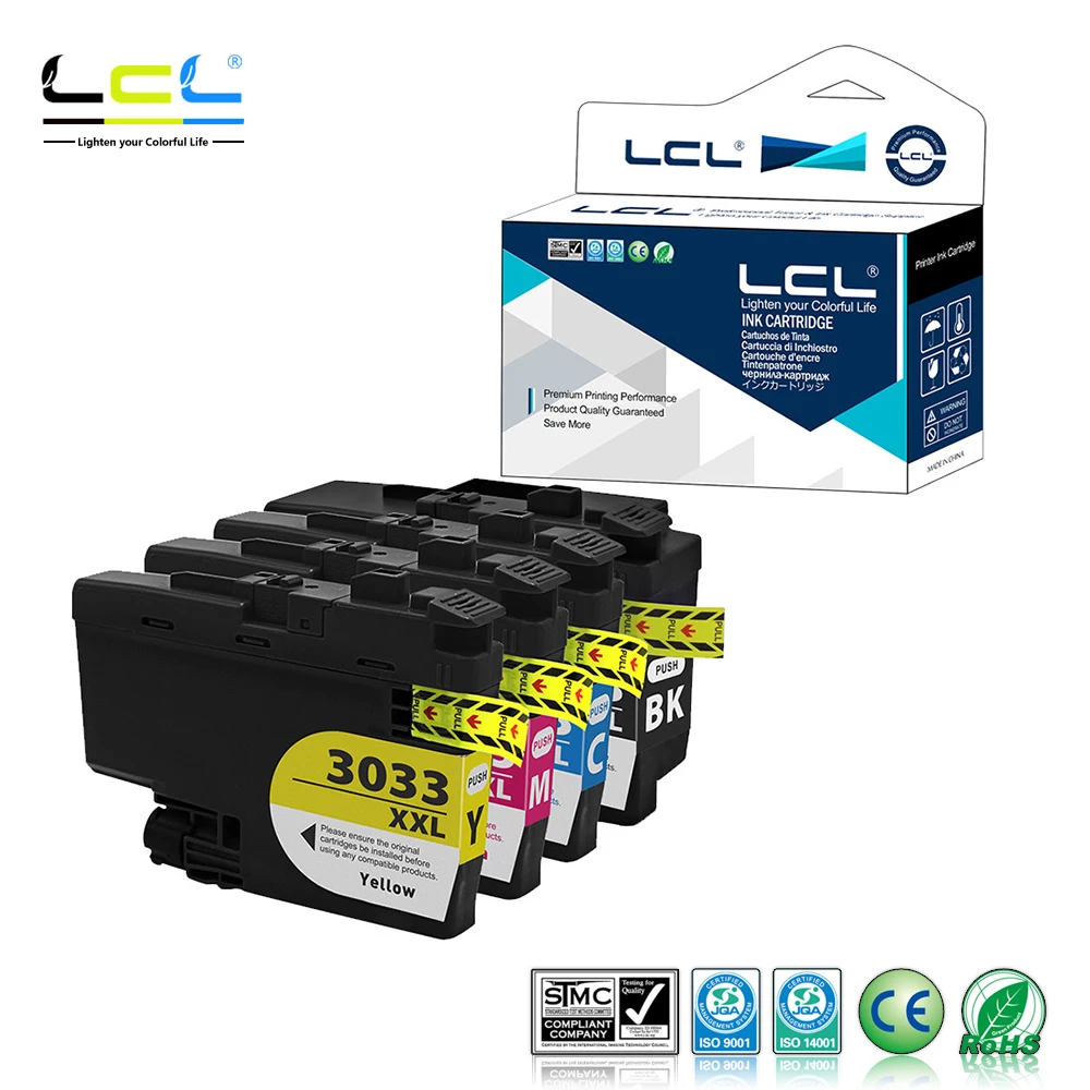 Чернильный картридж LCL LC3033 XXL LC3033XXL пигмент LC3033BK C M Y(4 шт. в упаковке KCMY) совместим с