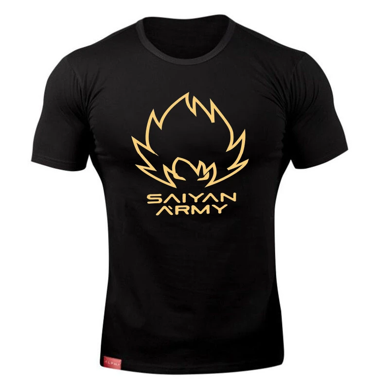 Super Saiyan Goku Training Camouflage T Shirt Summer Dragon Ball Men Military T-shirts Raglan Football Sports Short T shirt - Цвет: black