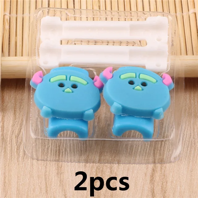 NO.8 Siancs 2 шт. симпатичный usb кабель защитный чехол для кабеля чехол для IPhoneXS 7 8 плюс стежка для защиты кабеля в подарок зарядный кабель "мультяшка" кабель протектор - Цвет: NO.8