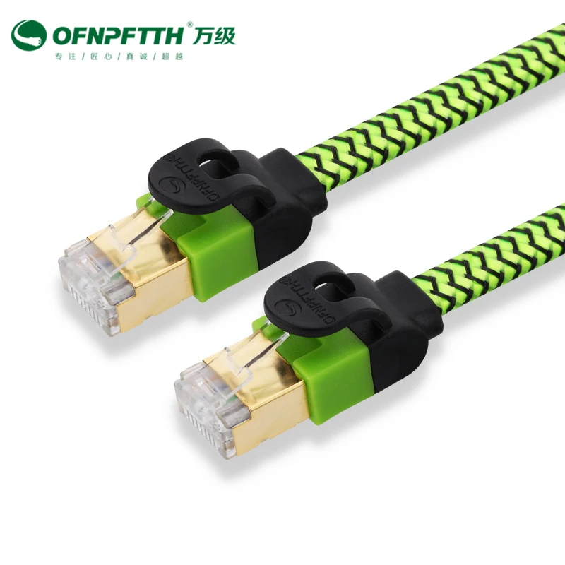 Соединительный кабель OFNPFTTH CAT7 LAN SFTP 8P8C плоский тип 1 м 6 цветов полиэфирная