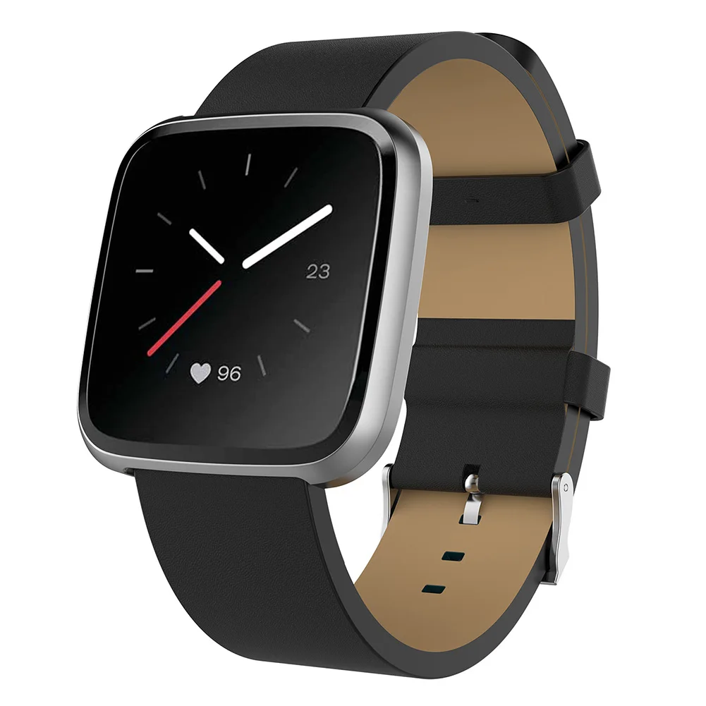 22 мм Замена искусственная кожа Смарт часы ремешок для Fitbit Versa 2